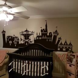 Carousel Horse Castle Vinyl Wall Decal, Nursery Decor - thumbnail 3