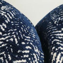Navy Blue Textured Woven Pillow Cover, Euro Sham, 20x20 - thumbnail 3