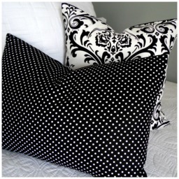 2 Patterns.scroll.polka Dots.pillow Covers.black.white.slipcover.modern.pillow Cover.glamorous.beautiful Slip Covers.pillow Covers - thumbnail 1