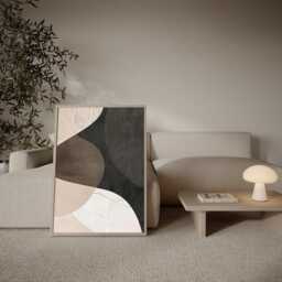 Set Of 3 Prints, Brown Abstract Art, Neutral Beige, Living Room Wall Art Posters, Home Decor, A5, A4, A3 A2 A1 Sizes Fast Delivery - thumbnail 3