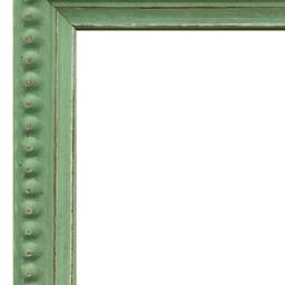 Crown Pea Green Photo Frame With A Oxford Blue Mount, Wooden Bobbin Distressed - thumbnail 3