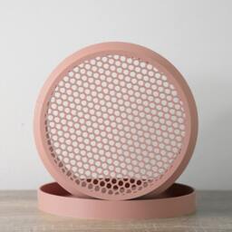 "Bubbly Planter With Drainage & Saucer in Country Pink, Unique 3D-Printed Plant Pot, Small To Large Sizes 4"" 5"" 6"" 7"" 8" - thumbnail 2