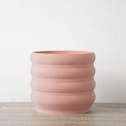 "Bubbly Planter With Drainage & Saucer in Country Pink, Unique 3D-Printed Plant Pot, Small To Large Sizes 4"" 5"" 6"" 7"" 8" - thumbnail 3