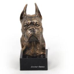Boxer - Cropped, Dog Marble Statue, Limited Edition, Artdog. Made Of Cold Cast Bronze. Perfect Gift. Limited Edition - thumbnail 2