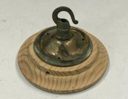 Brass Ceiling Hook Lamp Chandelier Light Wall Patras Wooden Mount Hanging Chain Antique Old