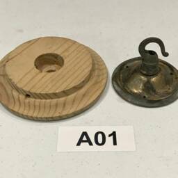 Brass Ceiling Hook Lamp Chandelier Light Wall Patras Wooden Mount Hanging Chain Antique Old - thumbnail 2