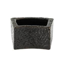 Mosaic Black Pottery Planter, Succulent, Air Plant, Pen Holder - thumbnail 3