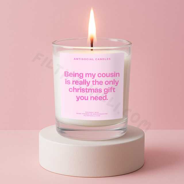 Funny Cousin Christmas Gift Candle, Family Secret Santa, Scented ??? - image 1