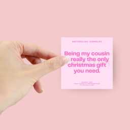 Funny Cousin Christmas Gift Candle, Family Secret Santa, Scented ??? - thumbnail 2