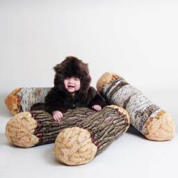 Tree Log Bolster Pillow Set Of Four - Free Shipping World-Wide