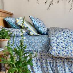 "Sale Ruffle Cushion Made With Liberty Fabric - " - thumbnail 3