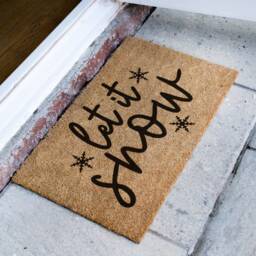 Let It Snow Doormat - Christmas Door Mat Holiday Season Housewarming Gift- Decor Welcome - thumbnail 2