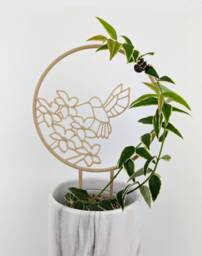 Hummingbird Trellis - Wood Plant Houseplant Stake Hoya Support