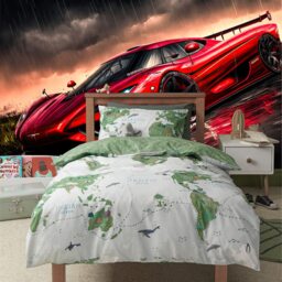 Red Racing Car Wallpaper Mural, Motorsports Peel & Stick Decal - thumbnail 2