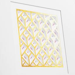 Flower Wall Sculpture, Minimalist Art, Wall Art D??cor, Luxury Decoration, Flower Accents, 50x50 cm - thumbnail 1