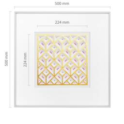 Flower Wall Sculpture, Minimalist Art, Wall Art D??cor, Luxury Decoration, Flower Accents, 50x50 cm - thumbnail 3