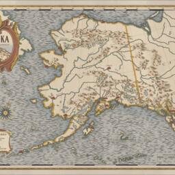 Vintage Style Alaska Map, National Parks Art Print - thumbnail 4