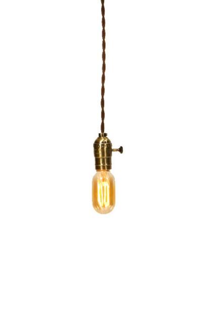 Vintage Industrial - Economy Minimalist Bare Bulb Pendant Light - image 1