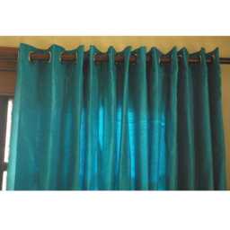 "Aqua Turq Silk Curtain 52""x96" - thumbnail 3