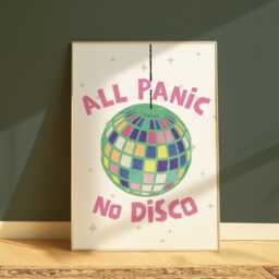 All Panic No Disco Print Quirky Home Decor, Gallery Wall Art - thumbnail 2