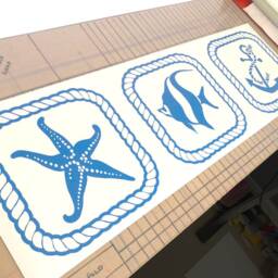 Nautical Bathroom Wall Art Stickers, Decor, Beach Decals, Seaside - thumbnail 2