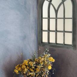 Arched Outdoor Mirror Belgravia Grey, Black Accent, 76x51cm - thumbnail 4