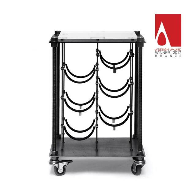 Industrial Cava - Wine Rack Side Table - image 1