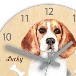 Wall Clock With Beagle Dog, Large Silent Clock 30cm/11, 81 - thumbnail 2