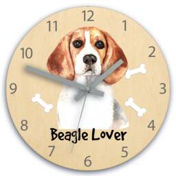 Wall Clock With Beagle Dog, Large Silent Clock 30cm/11, 81 - thumbnail 4