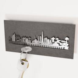 Dubai Skyline Key Rack - Modern Home Decor, Travel Souvenir - thumbnail 1