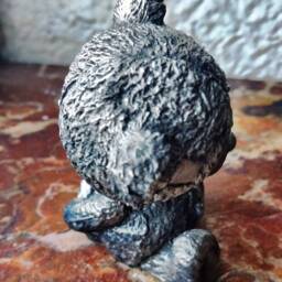 Teddy Bear Pewter Sculpt New Baby Memorial Gift - thumbnail 4