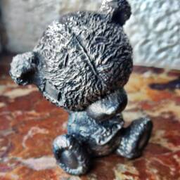 Teddy Bear Pewter Sculpt New Baby Memorial Gift - thumbnail 2