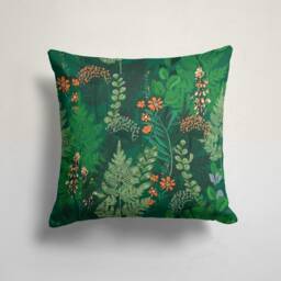 Flamingo Pillow Cover/Pink Forest Case/Home Decor Cushion Cover/Gift For Her/Animal Cushions Case/Green Pink Animal Figure - thumbnail 2