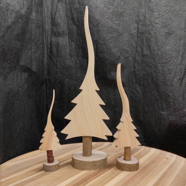 Blank Christmas Tree Natural Wood 3 Sizes Individually Or Set - Selection, For Painting, Handmade, Unique, Diy, Joy - image 1
