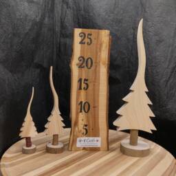 Blank Christmas Tree Natural Wood 3 Sizes Individually Or Set - Selection, For Painting, Handmade, Unique, Diy, Joy - thumbnail 2