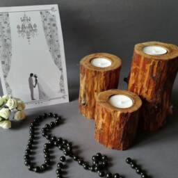Rustic Candle Holders. Wooden Candlesticks. Wood Candle Holder. Holder.wood Tealight Holder.wooden Candleholder.wood Tea Light - thumbnail 2