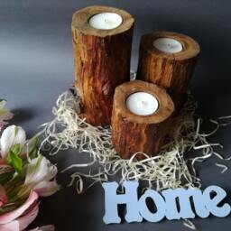 Rustic Candle Holders. Wooden Candlesticks. Wood Candle Holder. Holder.wood Tealight Holder.wooden Candleholder.wood Tea Light - thumbnail 4