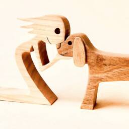 A Woman & A Cocker Spaniel Original Sculpture 2.5D - thumbnail 2