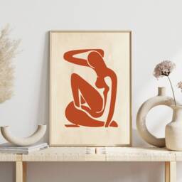 Modern Wall Art, Matisse Inspired Art Work, Neutral Prints, Home Decor, Boho Bedroom Living Room - thumbnail 2