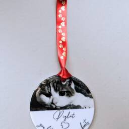 Personalized Pet Memorial Christmas Ornament Photo Keepsake - thumbnail 3