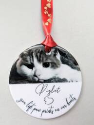Personalized Pet Memorial Christmas Ornament Photo Keepsake - thumbnail 1