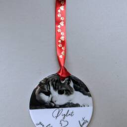 Personalized Pet Memorial Christmas Ornament Photo Keepsake - thumbnail 2