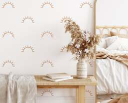 Boho Sun Wall Decals - Sunshine Stickers, Neutral Nursery, Kids Room Art, Playroom Decor - thumbnail 1