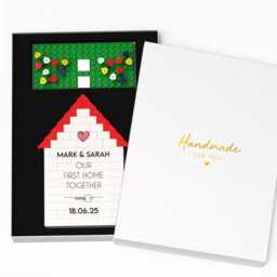 Personalised First Home Gifts Custom White Building Block House Decoration With Any Names & Date Gift Box - thumbnail 3