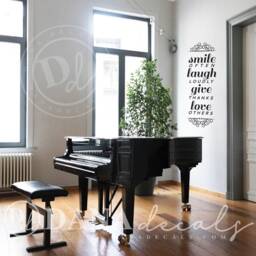 Smile Often Vinyl Wall Decal - Positive Quote, Dorm Decor - thumbnail 2