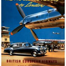 "Reprint Of The Vintage ""Fly Rolls Royce Way To London" - thumbnail 3