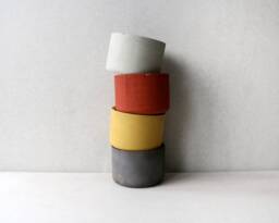 Colorful Concrete Planter, 4 Inch - Modern Minimalist Succulent Pot - thumbnail 1