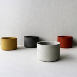 Colorful Concrete Planter, 4 Inch - Modern Minimalist Succulent Pot - thumbnail 2
