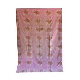 Reversible Sari Kantha Throw Twin Size Handmade Floral Quilt - thumbnail 4