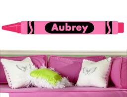 Crayon Name Wall Decal Custom Nursery Sticker - thumbnail 1